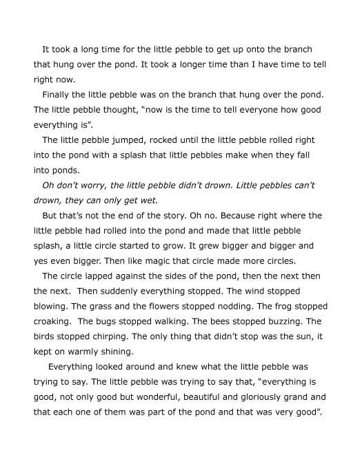 Pond and Pebble page 2